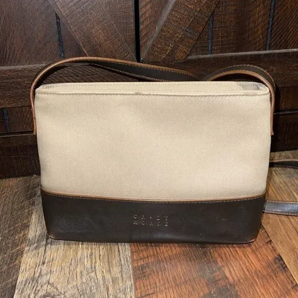 Crazy Horse |A Liz Claiborne Co.| Vintage Canvas & Leather 90’s Shoulder Bag - Picture 1 of 13